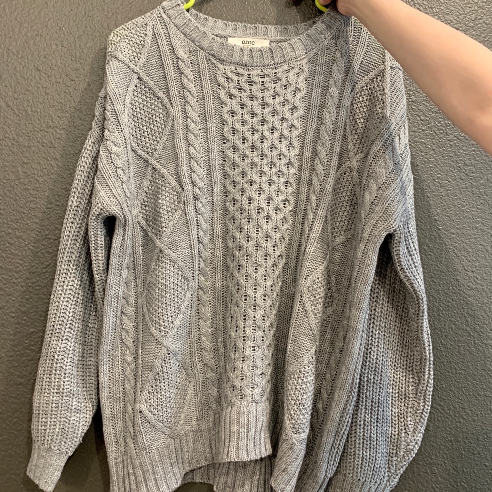 Rainy Day Grey Knit Sweater